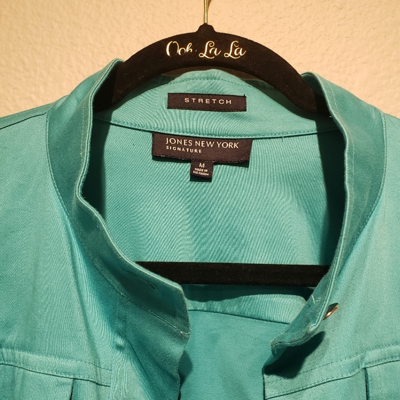 Turquoise Peplum Jacket - Picture 4 of 4